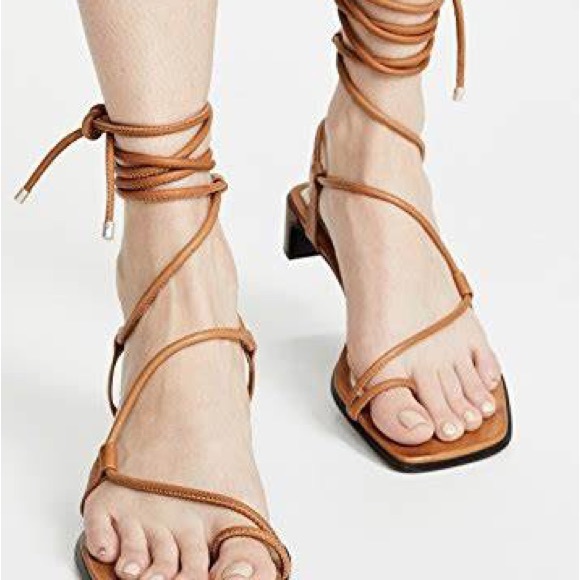 🆕Rag & Bone NIB Cindy Tie Sandal in Tan (RB-26) - Picture 6 of 10